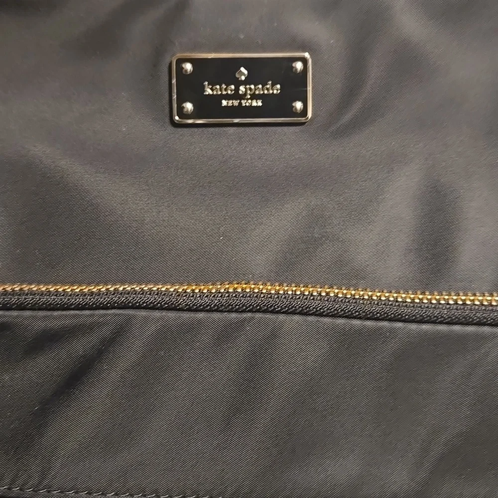 Kate Spade Black Backpack with Gold Accents - Picture 2 of 14